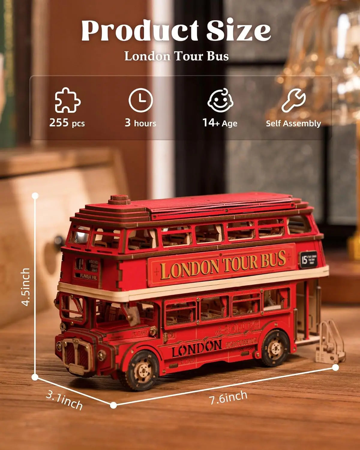 London Bus Wooden Puzzle Kit