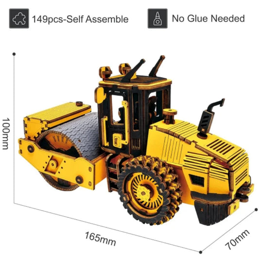 Wooden Road Roller Puzzle Kit