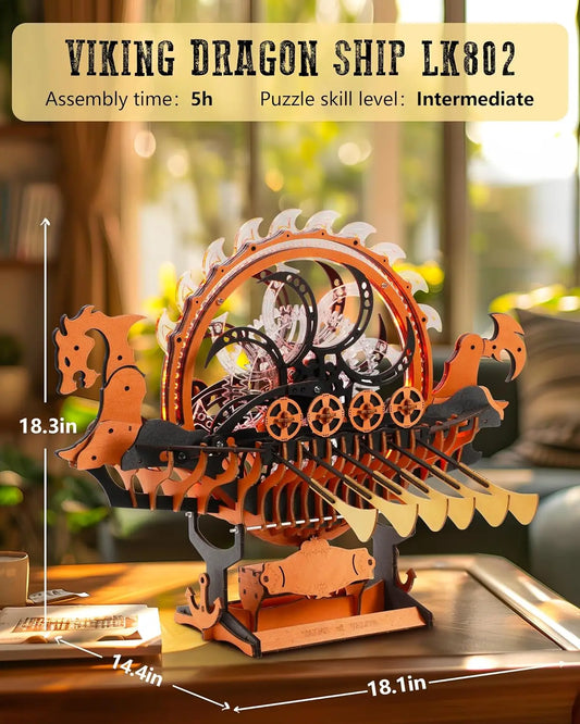 Viking Dragon Ship Puzzle Kit