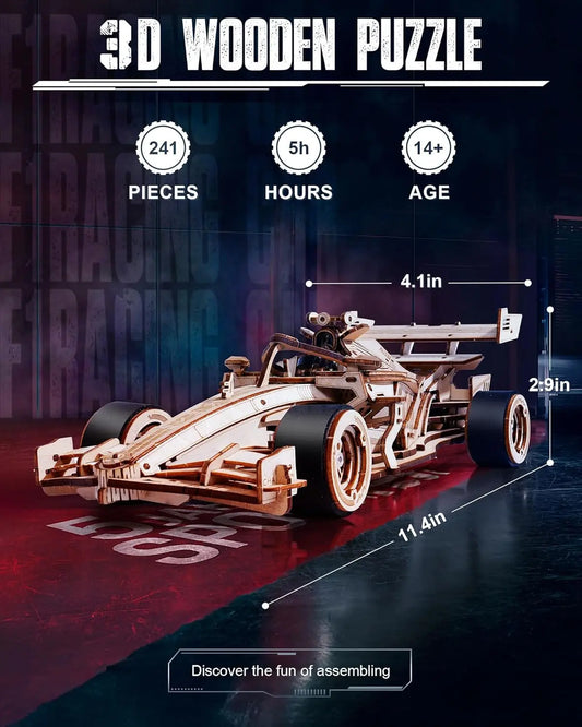 Speedy Wooden Race Car Puzzle